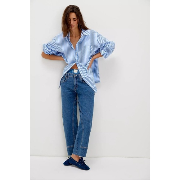 We The Free Size 29 Free People Risk Taker Mid-Rise Jeans Be Bold Dark Wash - Picture 10 of 10